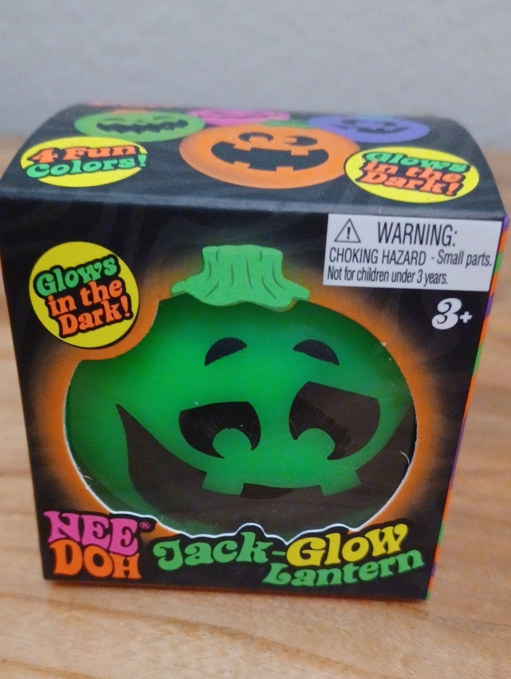 NeeDoh Jack-Glow Lantern Green Pumpkin Toy